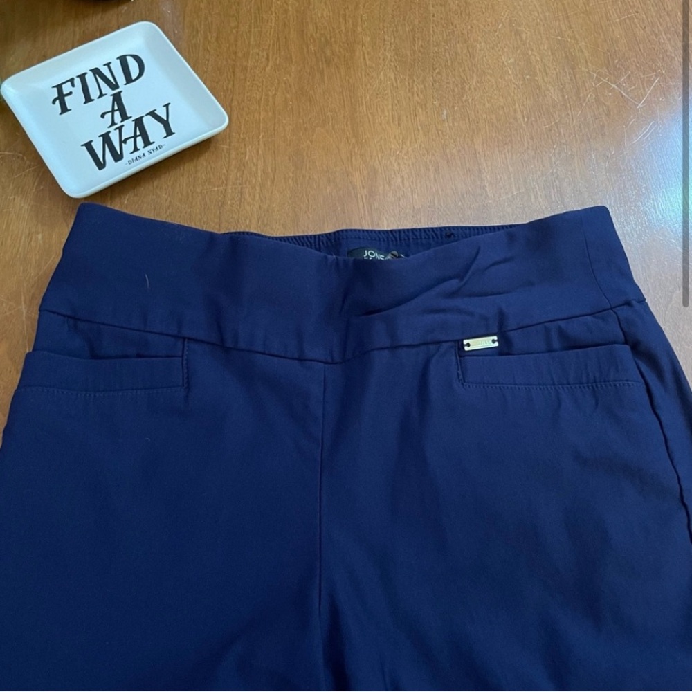 Jones New York Signature Women’s Blue Slim Fit Stretch Pants Trousers Size Med